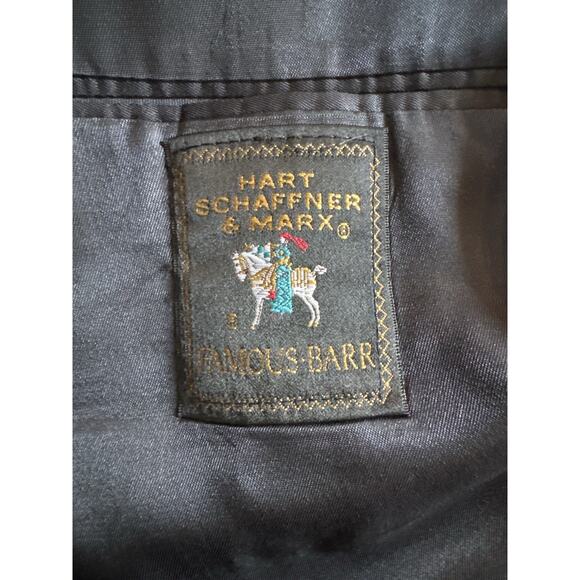 VTG Hart Schaffner Marx 48R Navy Blazer Gold Buttons Micron 2000 Wool Sport Coat - Picture 11 of 14